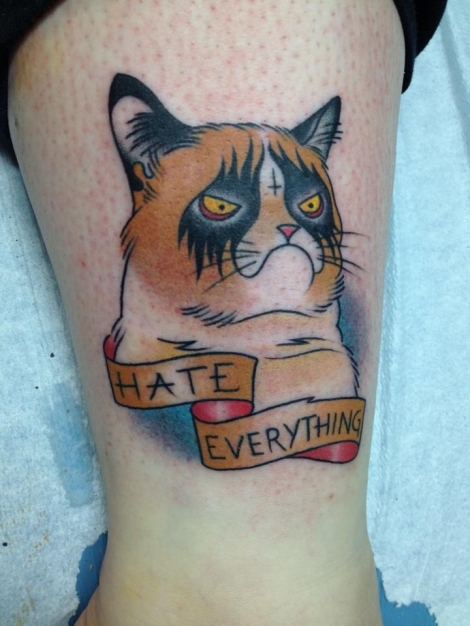 Grumpy Cat tattoo